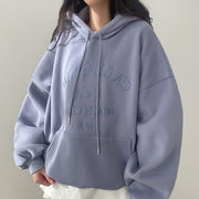 Women's Oversized Casual Embroidered Pullover Sweatshirt