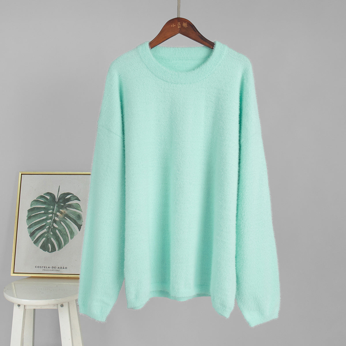 Simple Solid Color Knitted Loose Casual Sweater