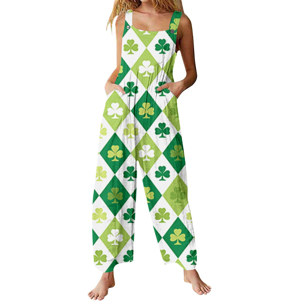 Women's 3D Print Summer Casual Suspender Romper