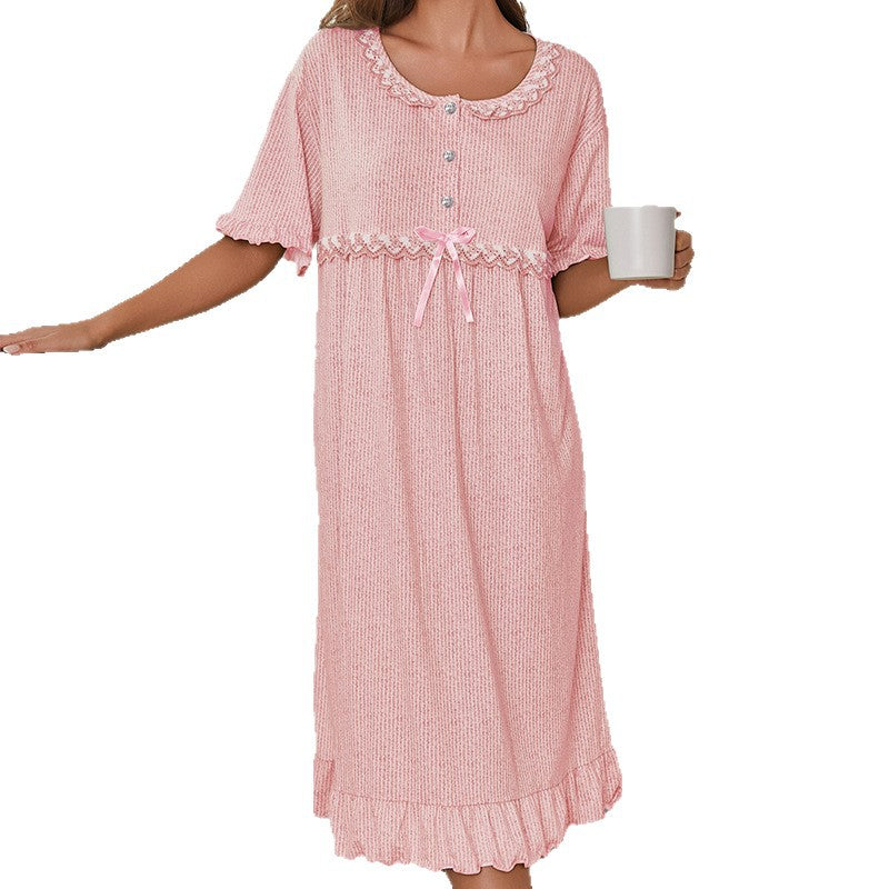 European and American-style Minimalist Comfortable Casual Nightdresswearable Outside As Loungewear