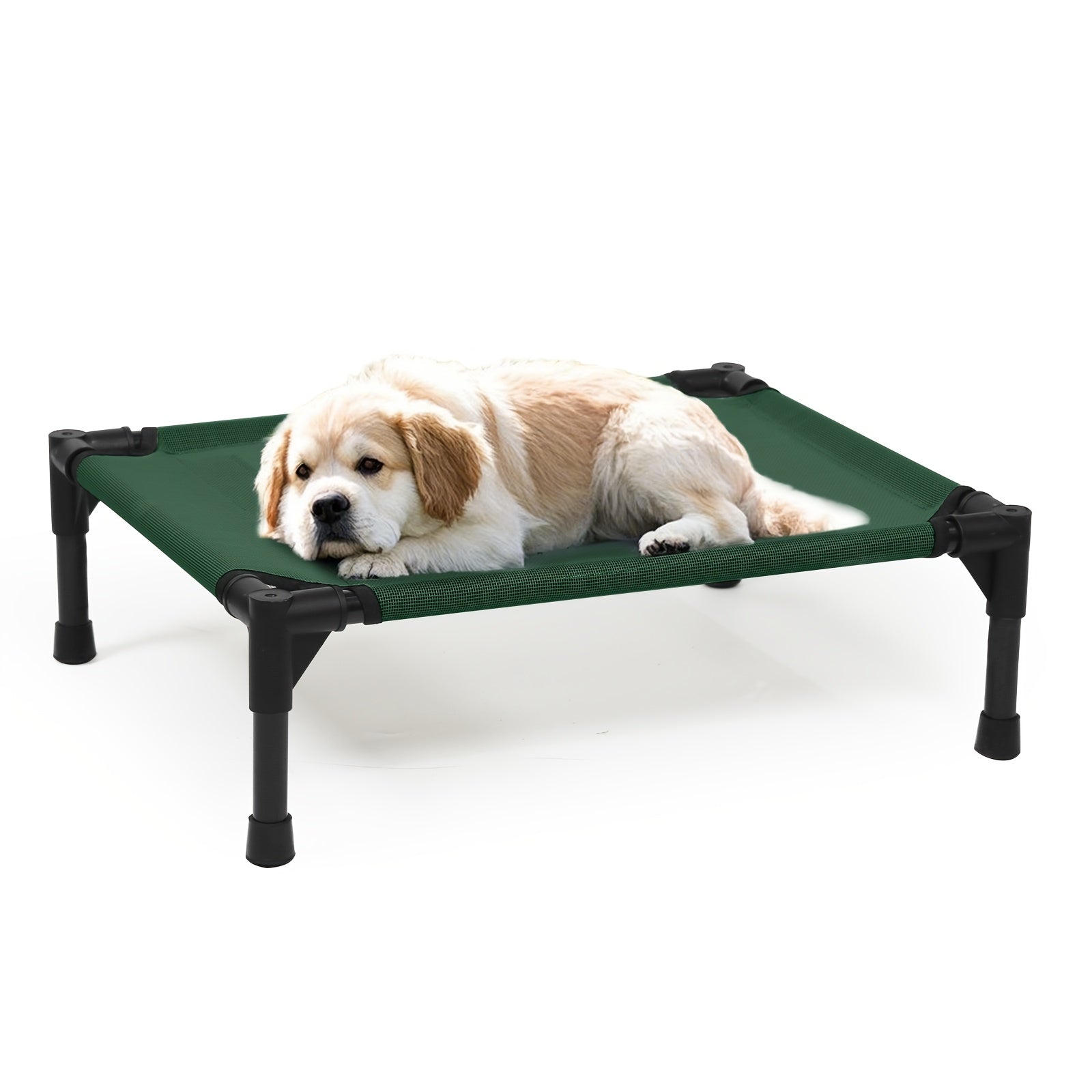 Outdoor Elevated Dog Bed For Small And Large Dogs - Breathable Mesh Cooling Cot With Non-Slip Feet | Portable, Foldable & Easy To Clean, Pet Bedding, Striped Design, Rectangular Pet Bed, Petsafe Ma...