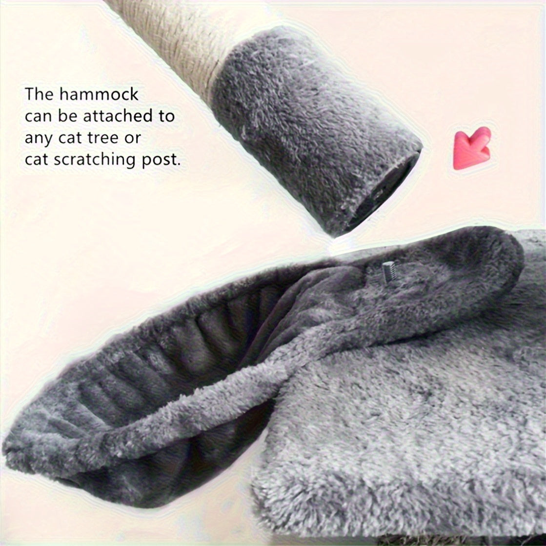 Cozy Cloud Cat Bed - 30cm Plush Hanging Pod For Indoor Cats, Snuggle Mesh Design & Quick-clip Installation, Modern Cat Furniture