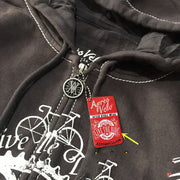 Punk Heavy Metal Matching Zip Hoodie for Couples