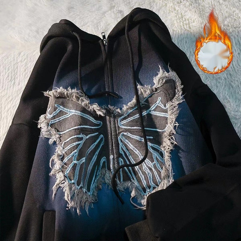 Women's Gradient Trendy Hooded Pullover Sweater