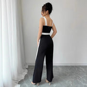Women's Colorblock Suspender Jumpsuit Streetwear Romper