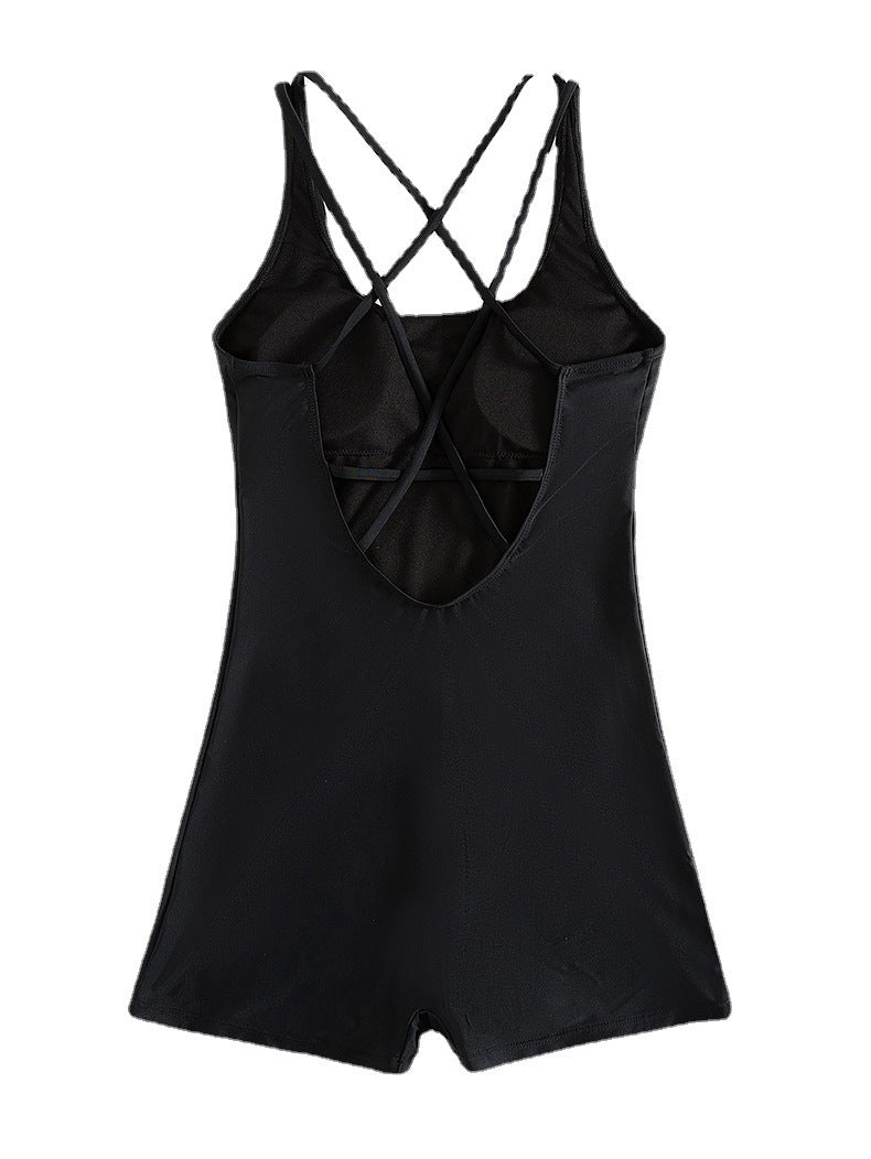 Women's Backless Athletic One-Piece Swimsuit
