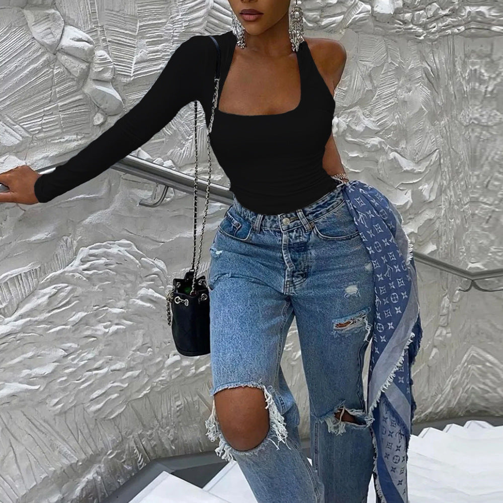 Chic High-Waist Slim Fit Jumpsuit for Women