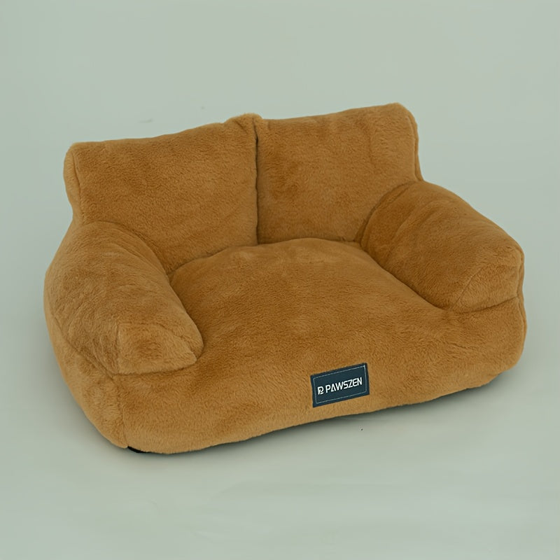 Detachable Four-Season Cat Sofa, Fluffy Couch Suitable For Both Dogs And Cats - Non-Slip, Washable Pet Bed, Dog Lounge, Cozy Pet Furniture, Stylish Pet Seating, Soft Filling, Durable Construction,...