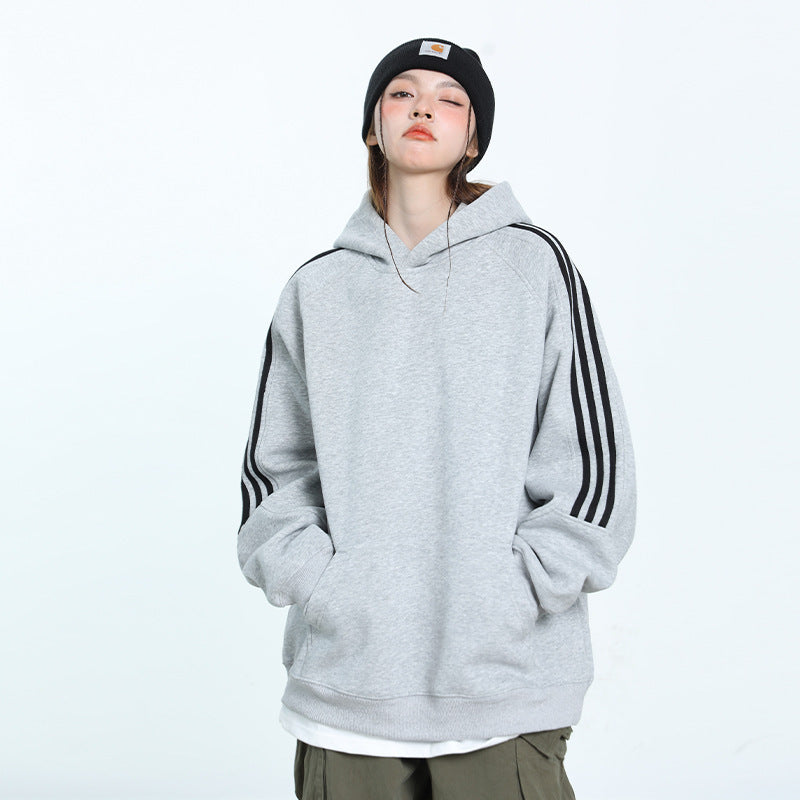 Cozy Unisex Colorblock Casual Pullover Hoodie