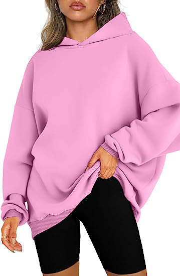 Women's Oversized Hooded Pullover Cozy Casual Sweater