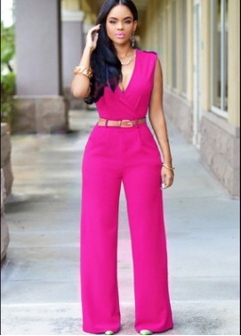 Chic Women's Fashion Jumpsuit Elegant Siamese Pants