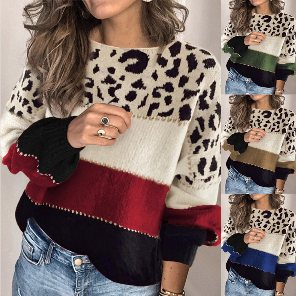 Womens European and American Style Loose-fitting Crew-neck Base Layer