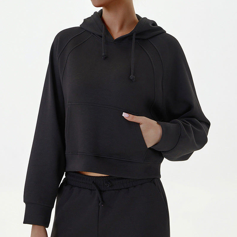 Women's Casual Loose Hooded Exercise Sweatshirt