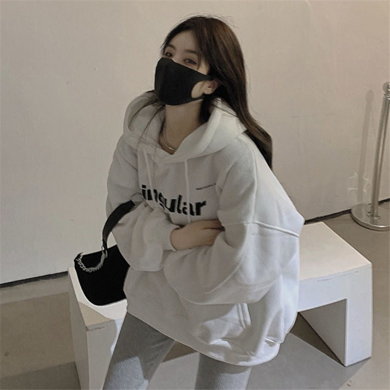 Women's Cozy Loose Fit Hooded Sweatshirt Coat