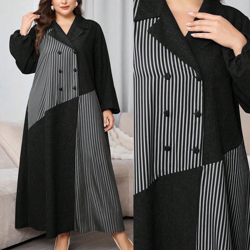 Fashionable Contrasting-color Long Dress for Women