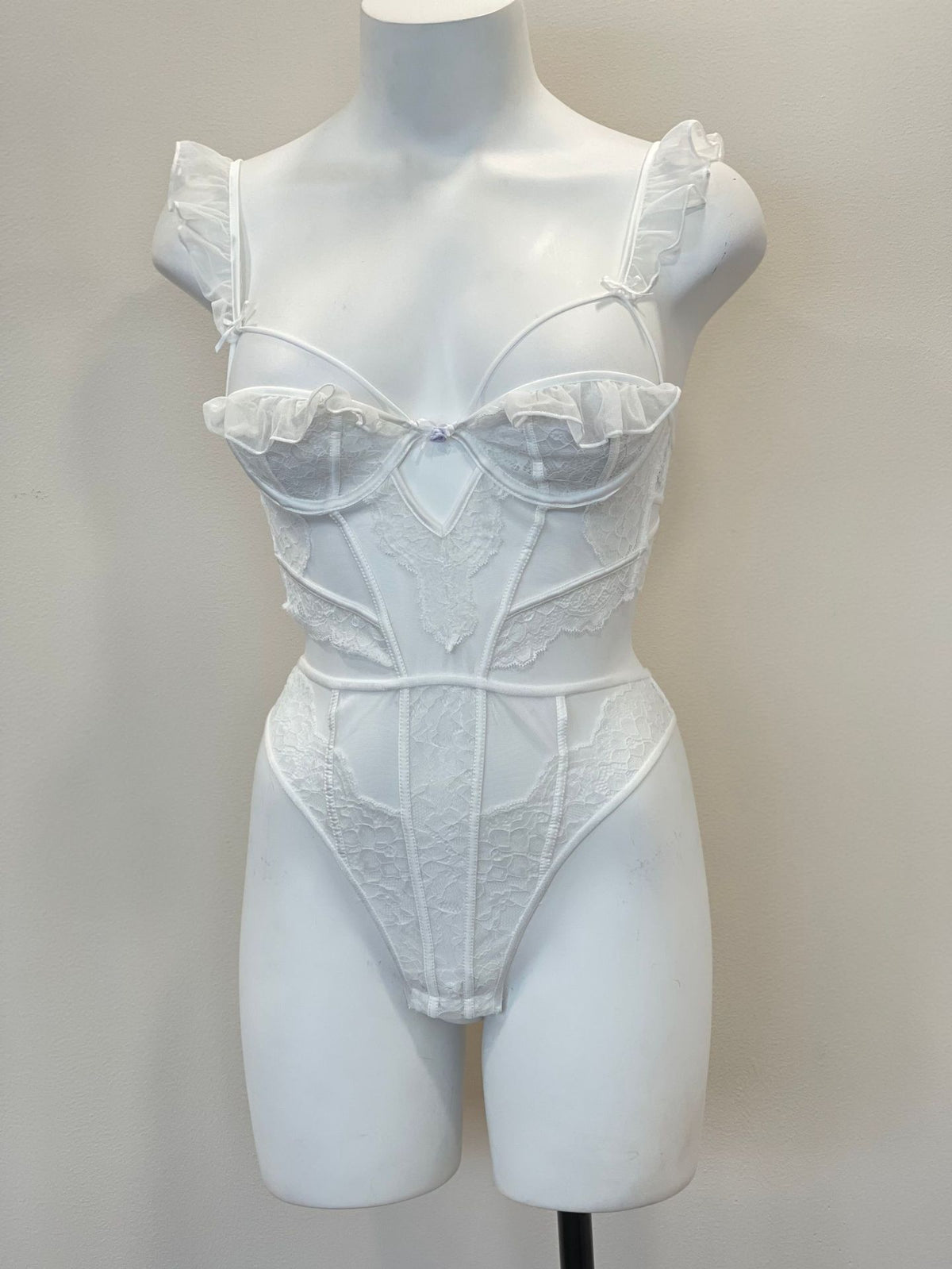 Lace Hollow Jumpsuit with Hidden Hook & Steel Ring