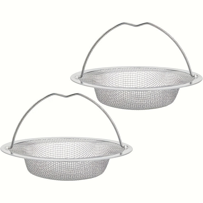 Stainless Steel Kitchen and Bathroom Sink Drain Filter (2-Pack)