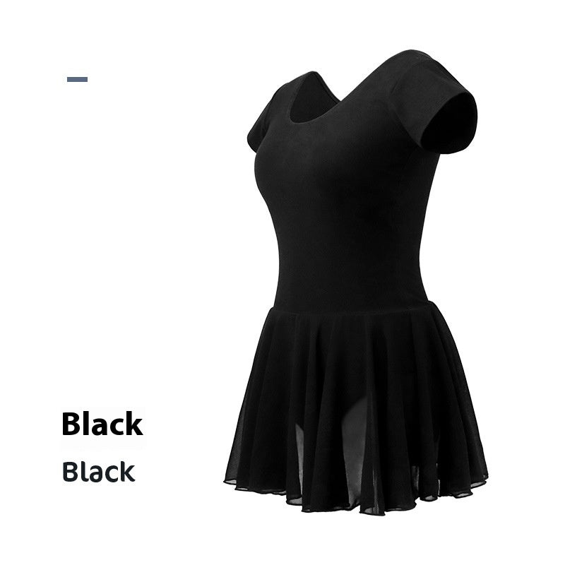 Women's Short Sleeve Dance Leotard Dress