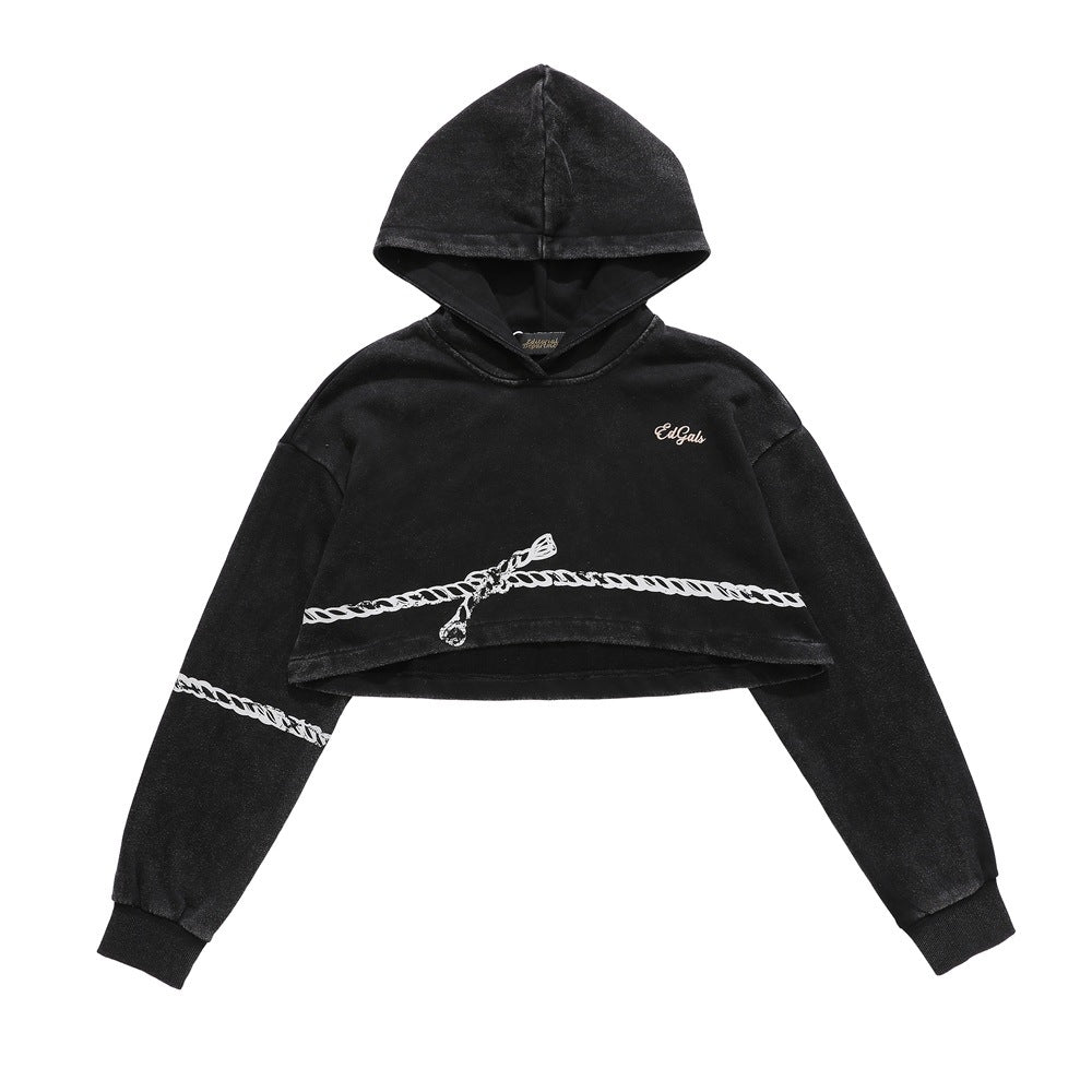 Dark Gothic Distressed Hooded Sweater