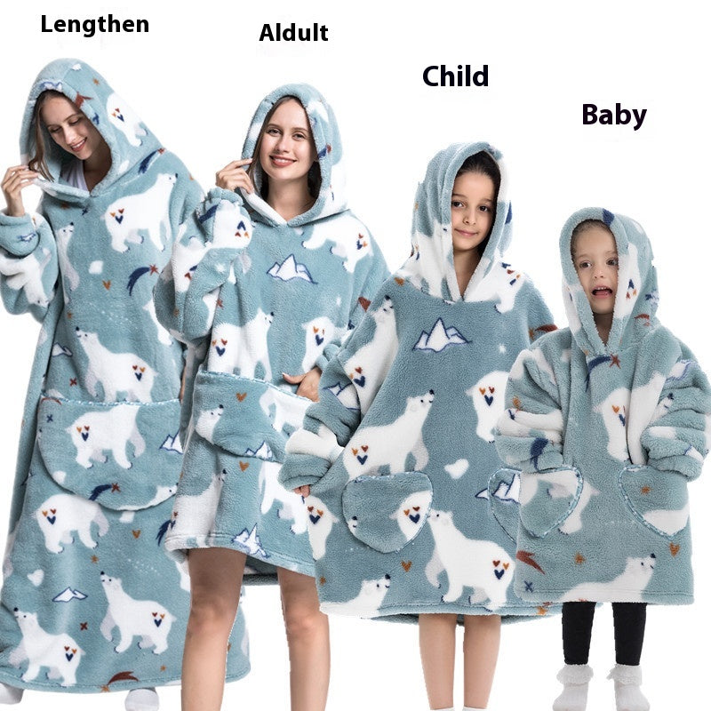 Cozy Oversized Thickened Hooded Blanket Sweatshirt