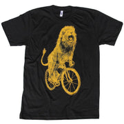 Unisex Bicycling Lion T-Shirt – Bold Graphic Short Sleeve