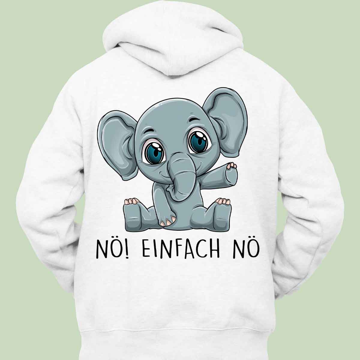Korean Loose Hoodie Elephant Print Long Sleeve Loose Style