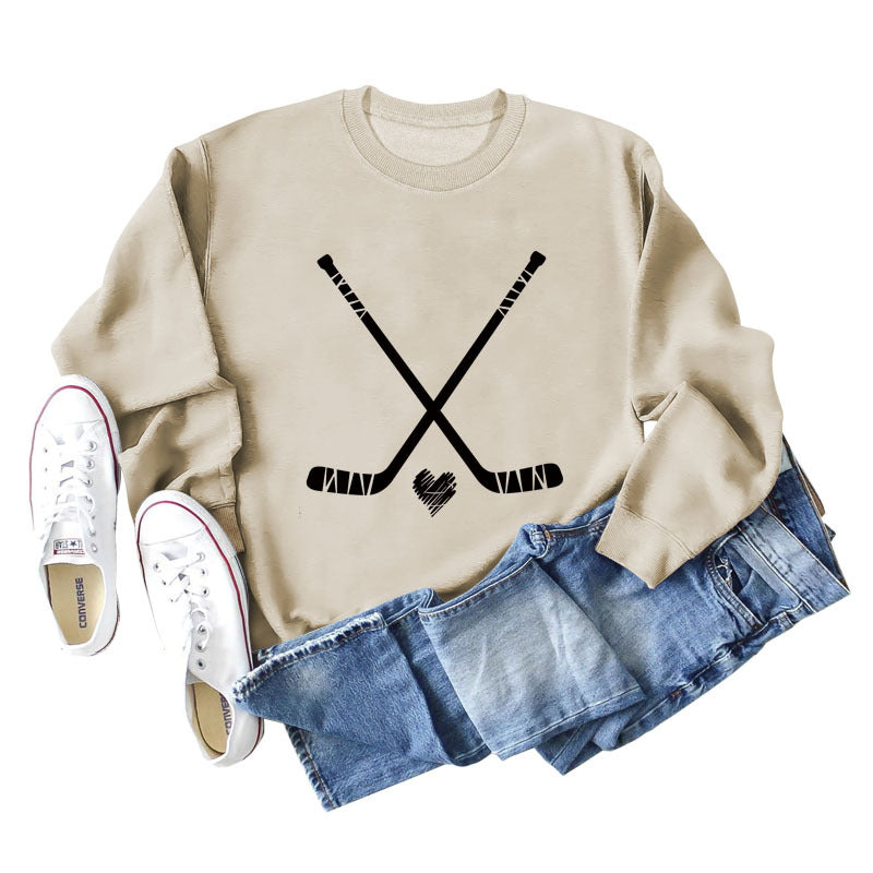 Plus Size Casual Long Sleeve Letter Print Autumn Sweater