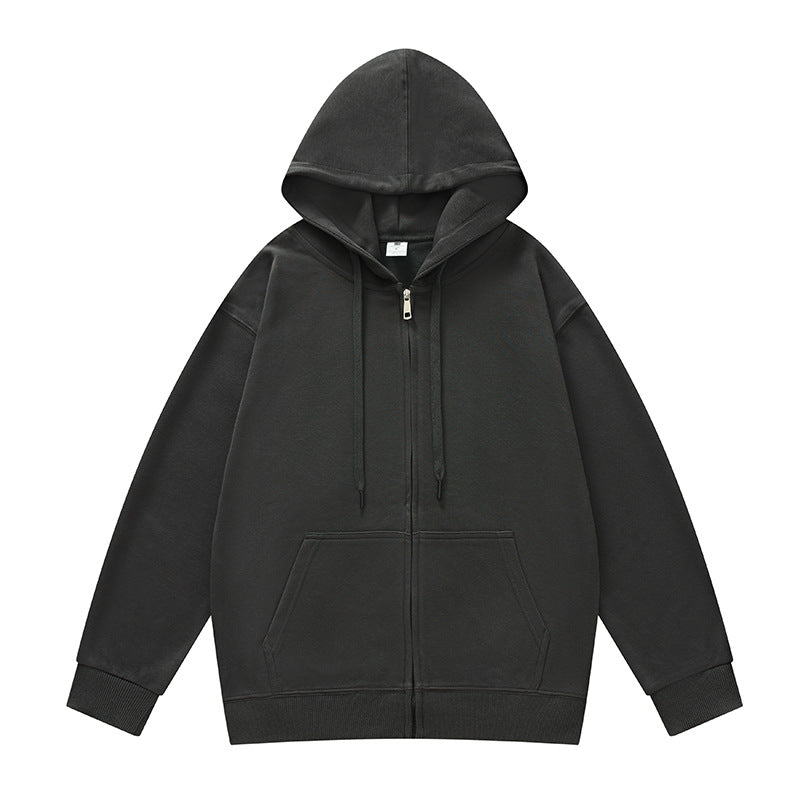 Matching Couple Zip-Up Hoodie Casual Cotton Sweatshirt