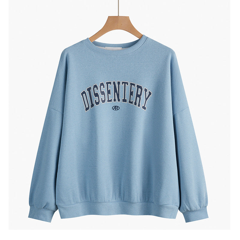 Plus Size Casual Vintage Pullover Sweatshirt