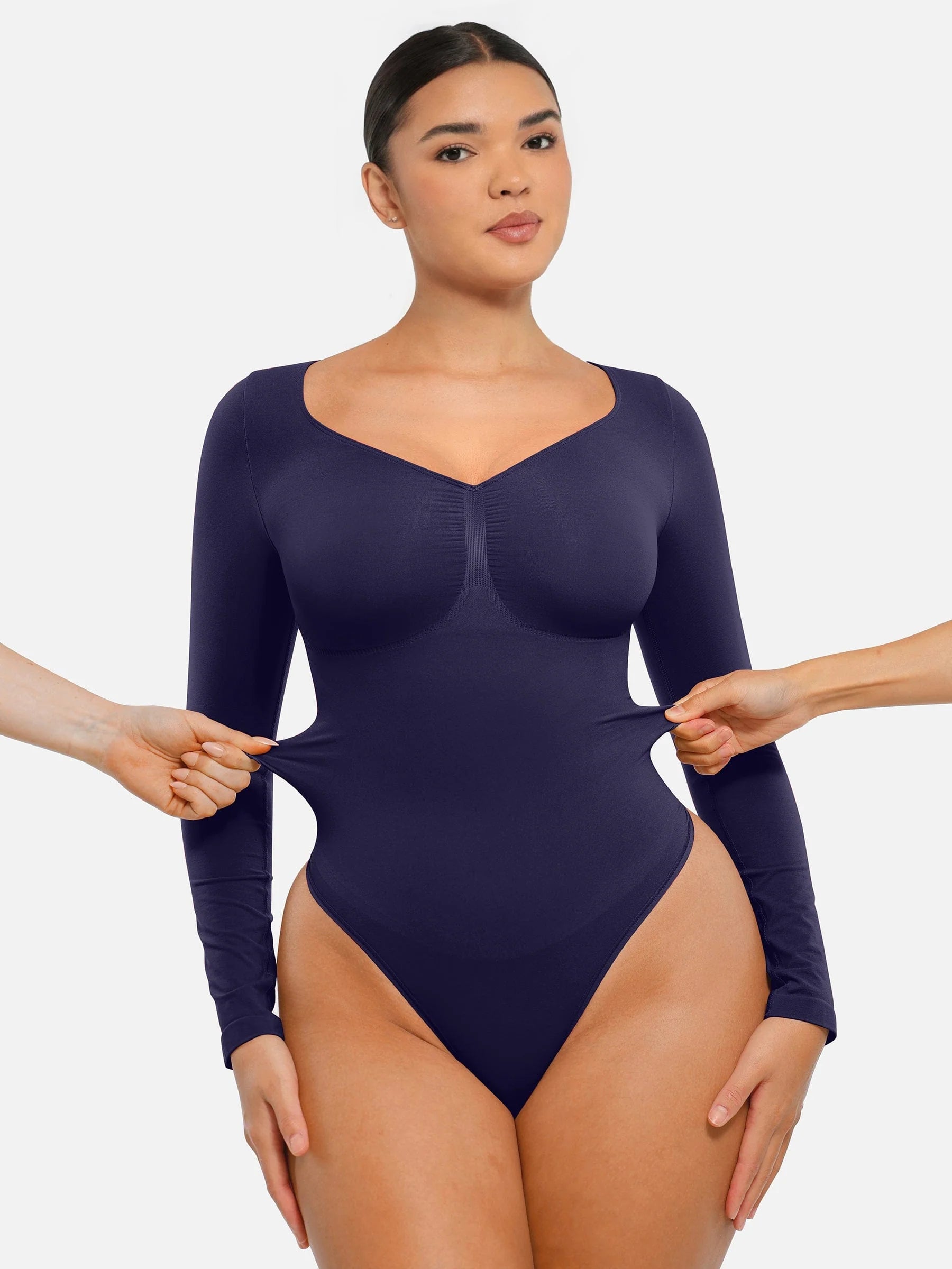 Seamless Chest Support & Tummy Control Thong Bodysuit