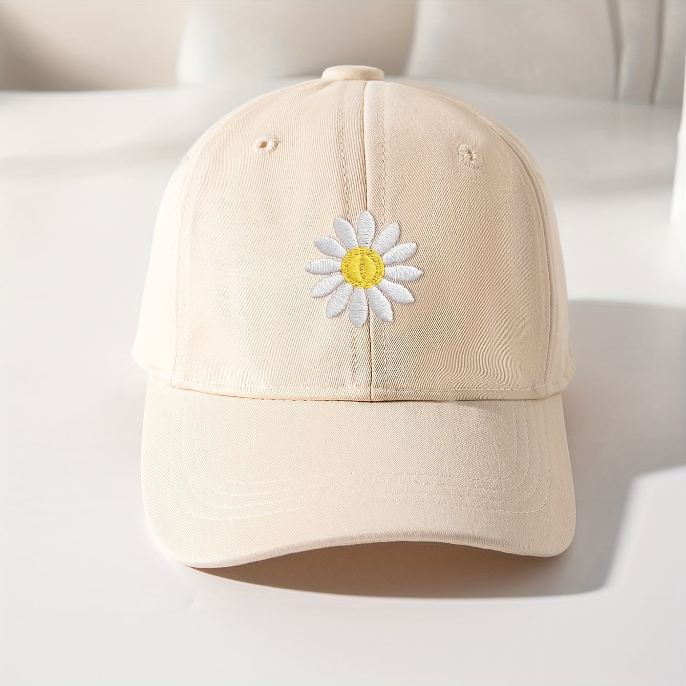 Children's Sunflower Embroidery Baseball Cap for Ages 5-12