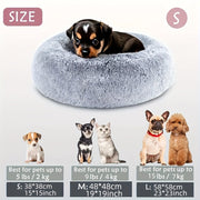 Cozy 1pc Donut Cuddler Bed - Soft, Plush, Faux Fur, Thermal, Comfortable Cushion for Small, Medium, Large Dogs And Cats - Multiple Sizes (15"/19"/23"/27"/31") for Ultimate