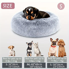 Cozy donut cuddler bed in multiple sizes for dogs and cats