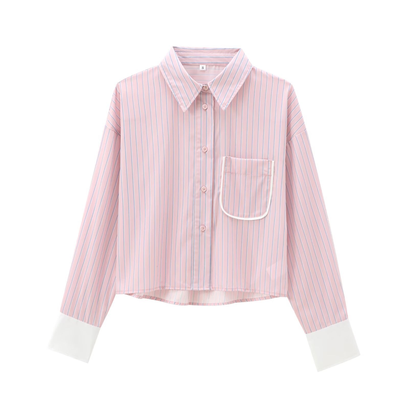 All-matching European And American Style Striped Long Sleeve Shirt