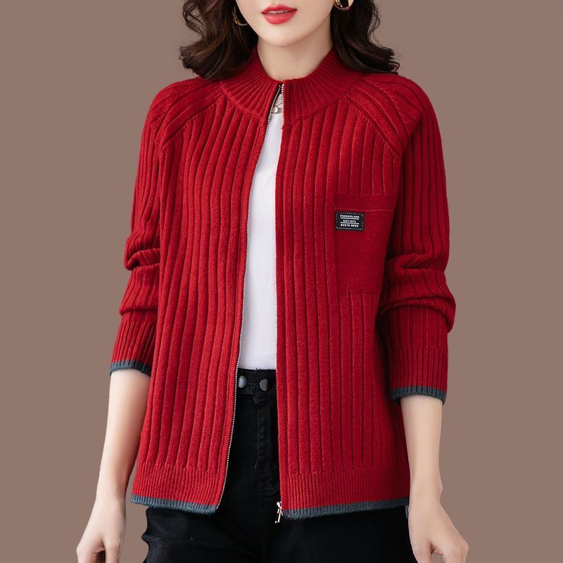 New Outerwear Loose and Stylish Long Sleeves Outer Match Knitted Cardigan Women's Sweater Coat