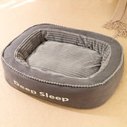 Large Oval/bulb-shaped Fit Design Dog Bed - Easy Assembly Soft Grey Stripe Pet Nest, Removable Cover For Medium/large Dogs & Small Breeds, Durable Comfortable Puppy Bed, Dog House, Dog Beds, Pet Bed,