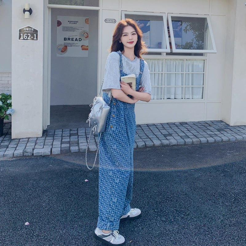 Chic Casual One-Piece Suspender Pants