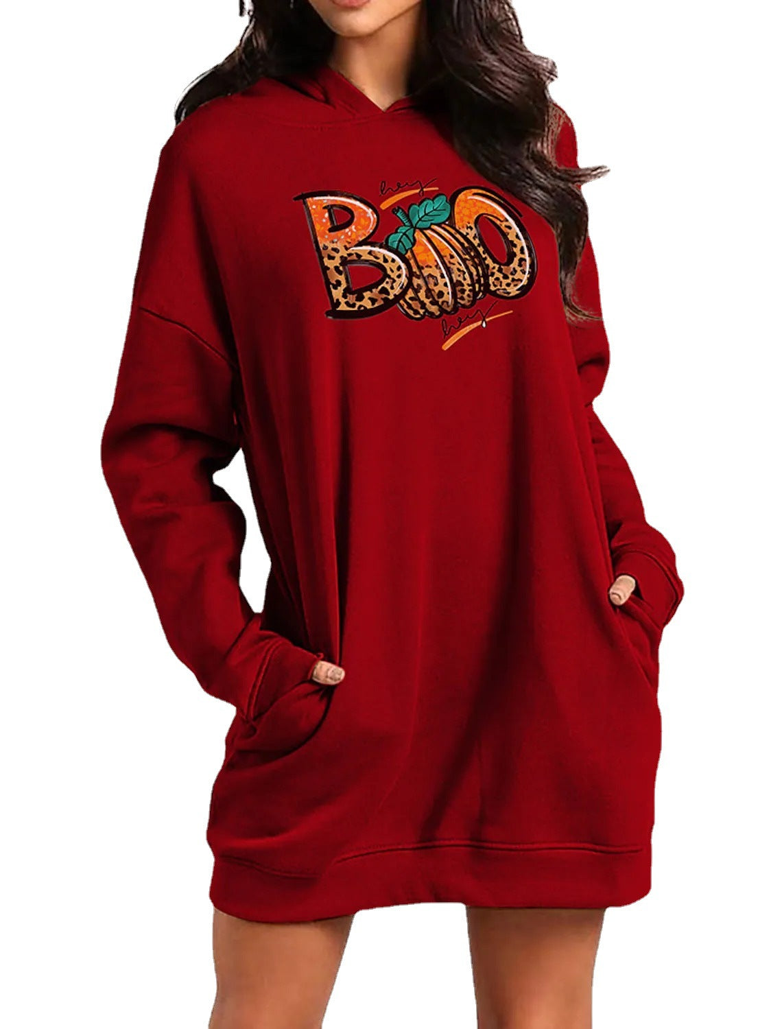 Women's 3D Printed Graphic Long Sweater Dress