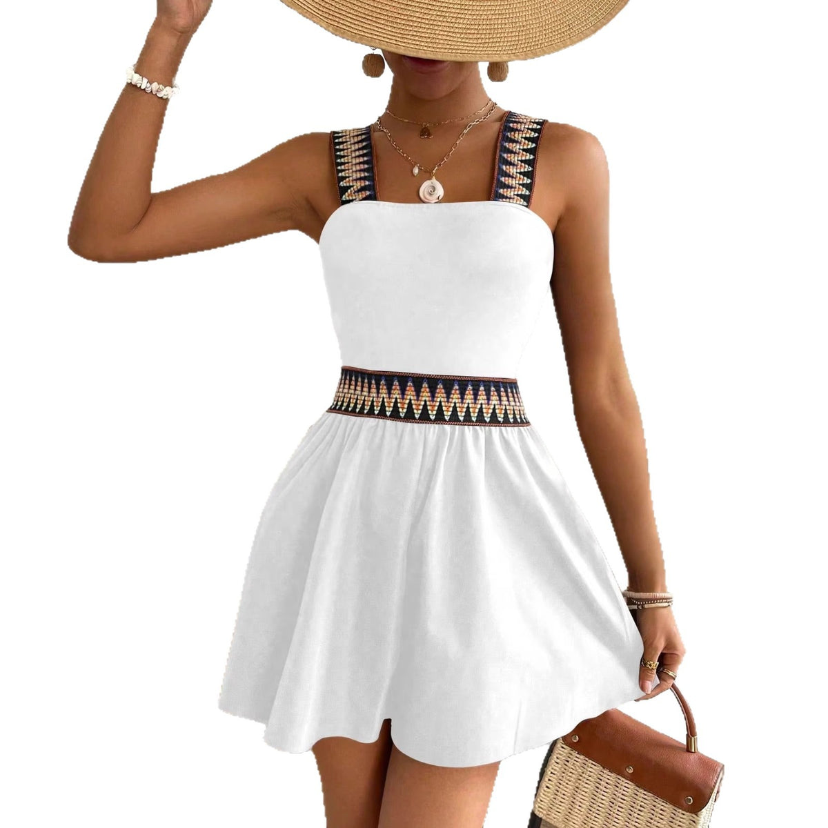 Casual Resort Wide-Leg Jumpsuit with Cinched Waist