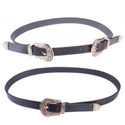 Vintage Silver Double Buckle Belt Pin