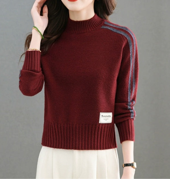 Short Sweater Women's Small Foreign Wool Bottoming Shirt Autumn and Winter