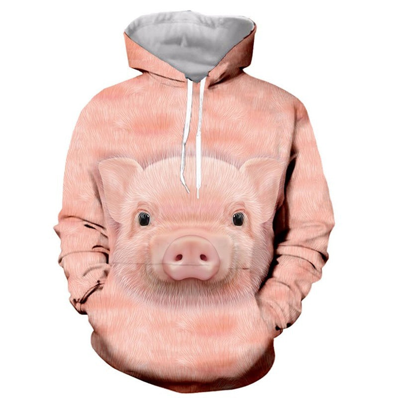 Men's 3D Printed Casual Hooded Sweatshirt
