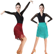 Women's Fringed Latin Dance Practice Skirt