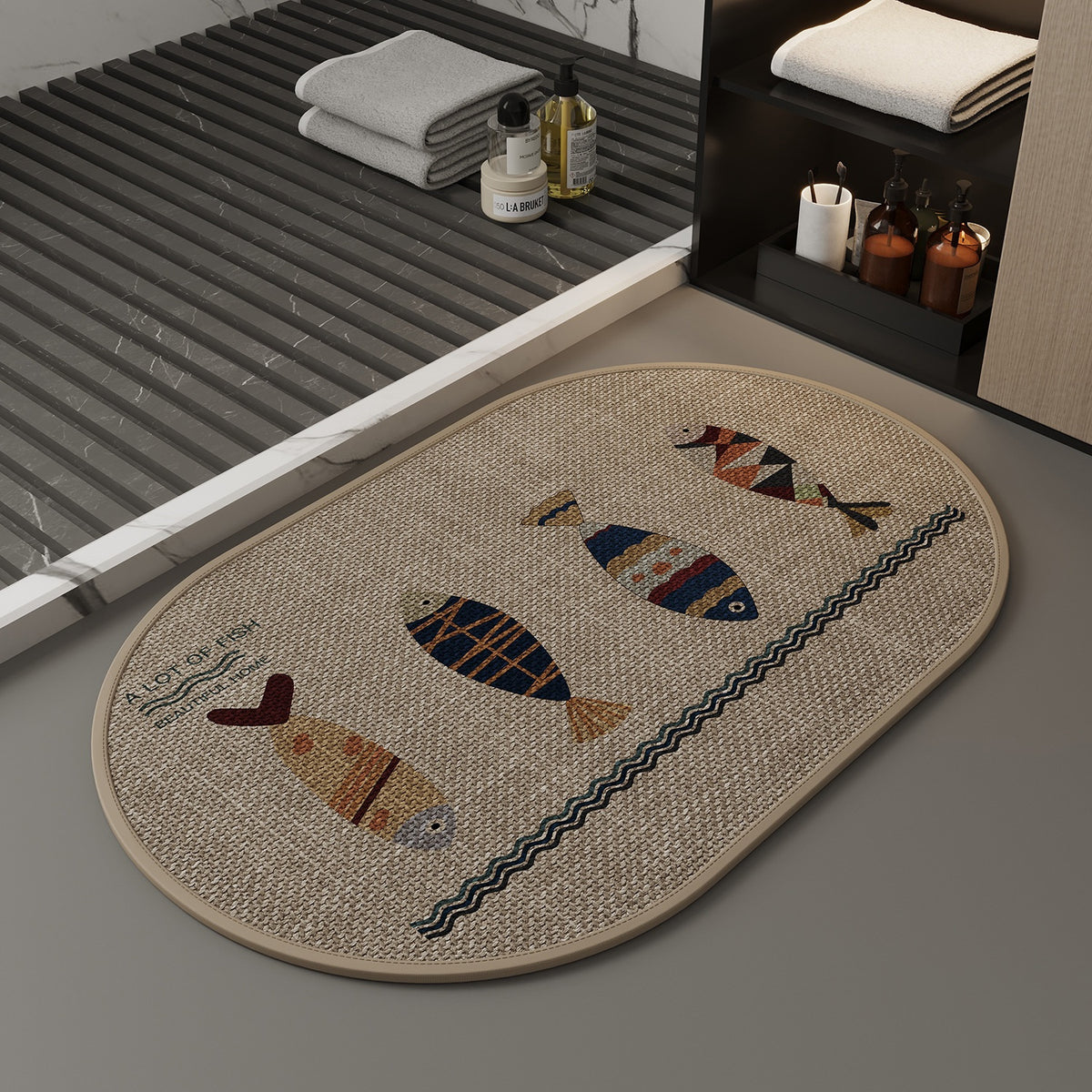 Easy to Maintain Non Slip Linen Woven Printed Pad