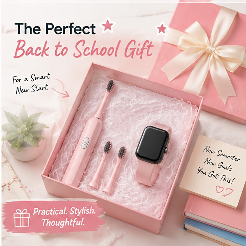 Smart Watch and Electric Toothbrush Set for Students