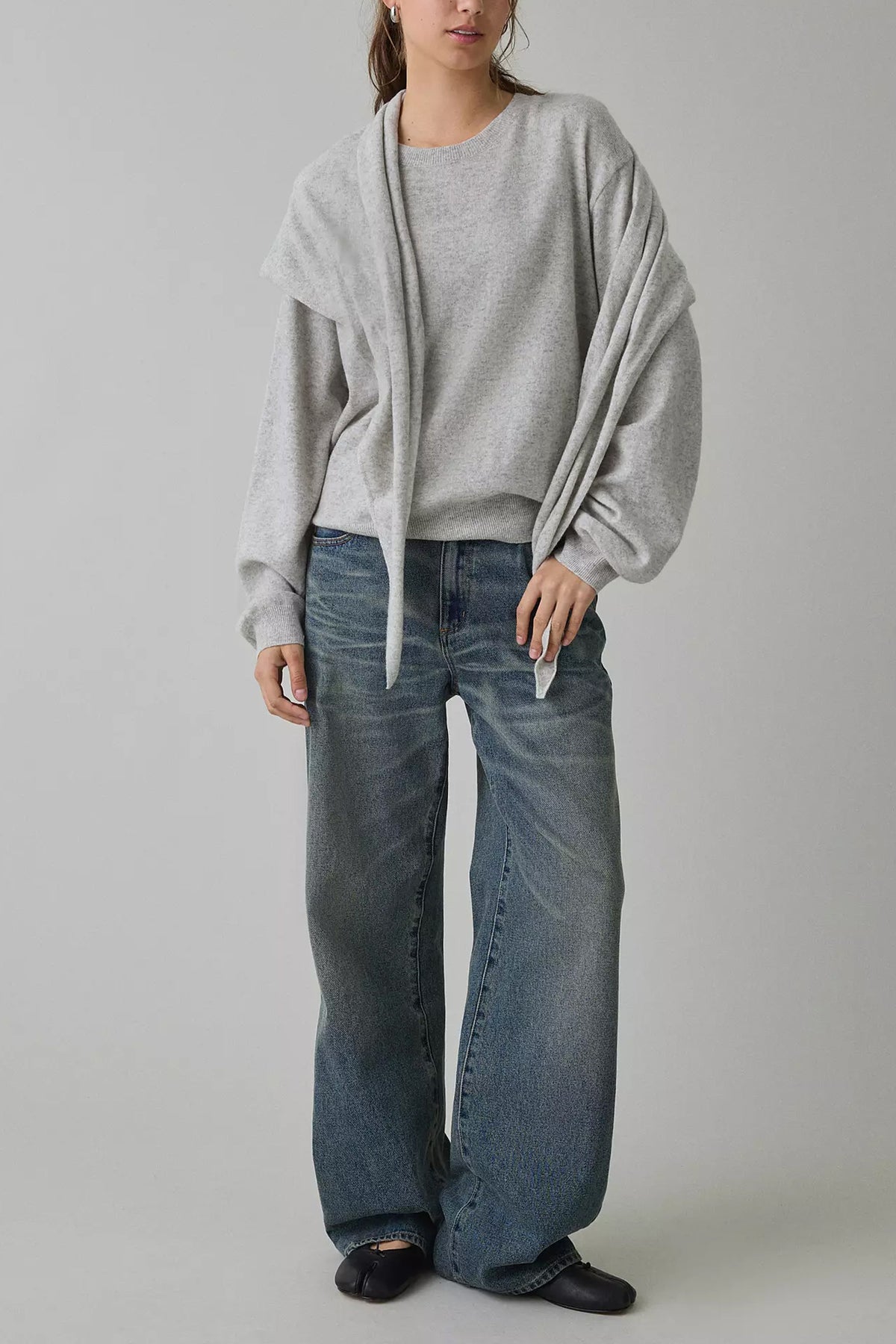 Womens Striped Fashionable Knit Top
