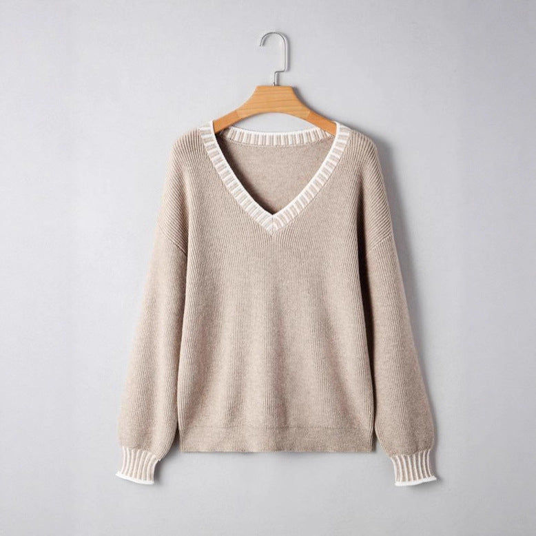 Womens Retro-style Fashionable Pullover Knit Sweater