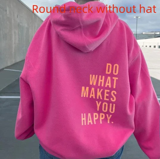 Do What Makes You Happy Oversized Wool Blend Sweatshirt