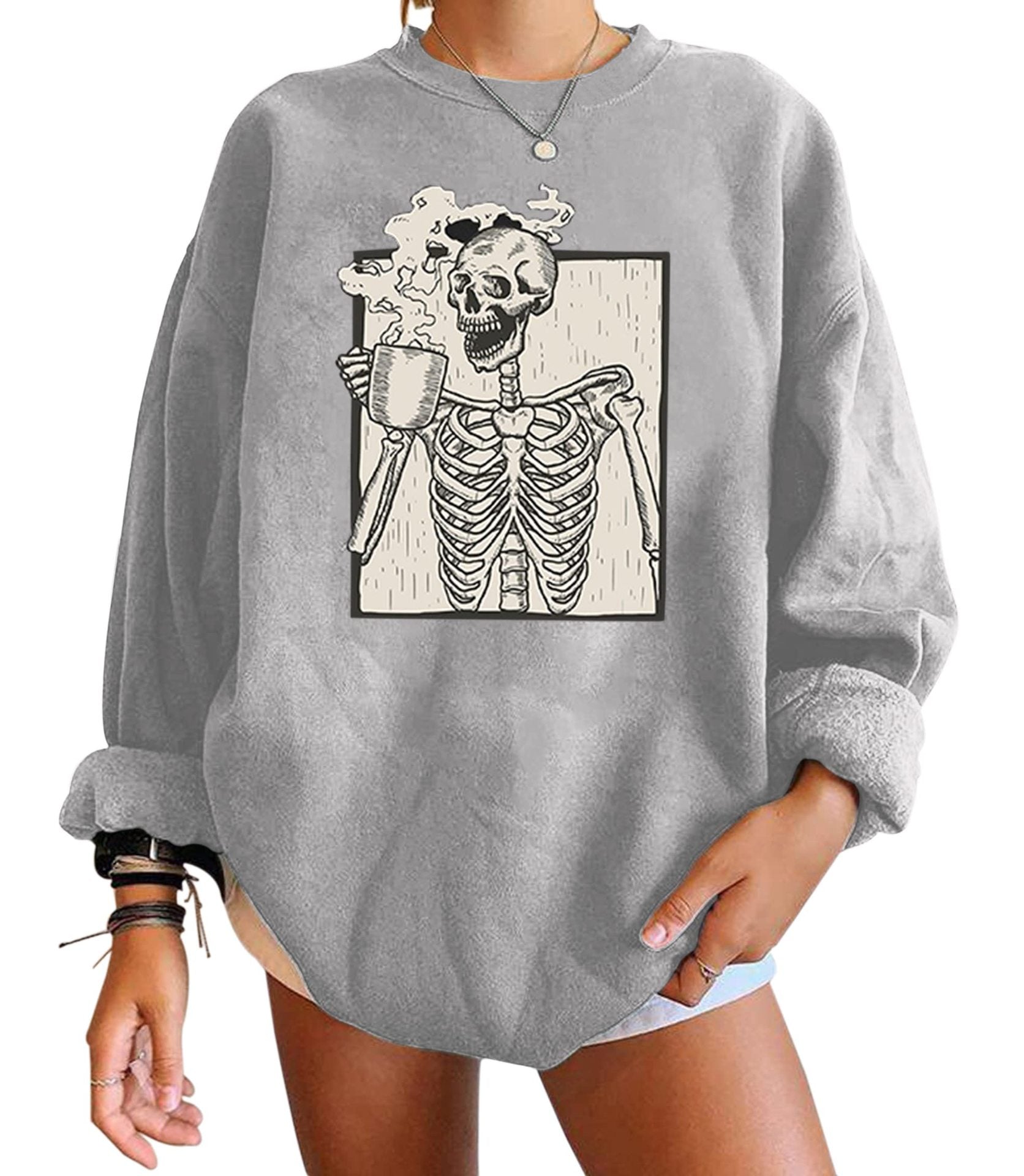 Women's Plus Size 3D Print Long-Sleeve Casual Sweater Top