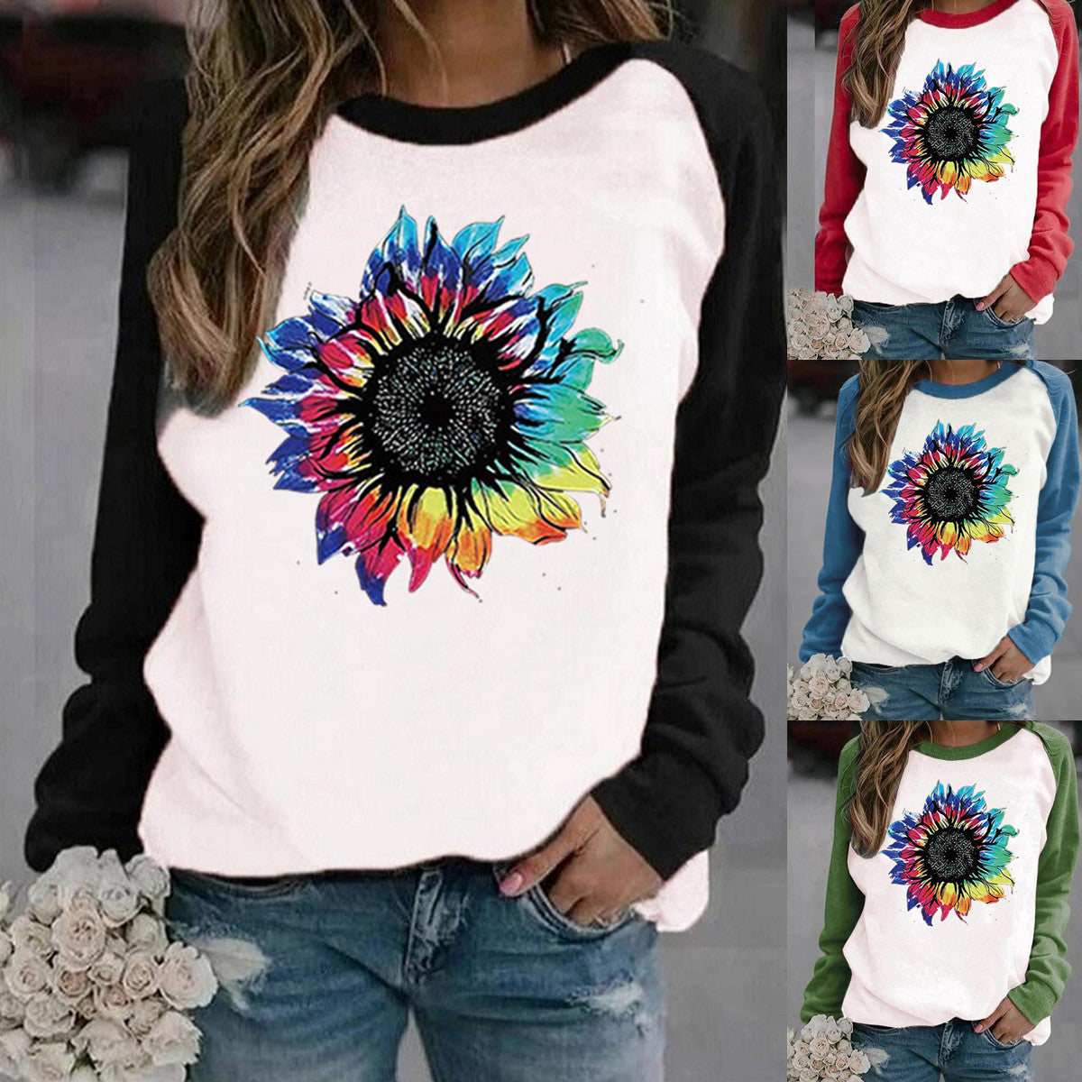 Cozy Printed Fleece Pullover Hoodie for Women